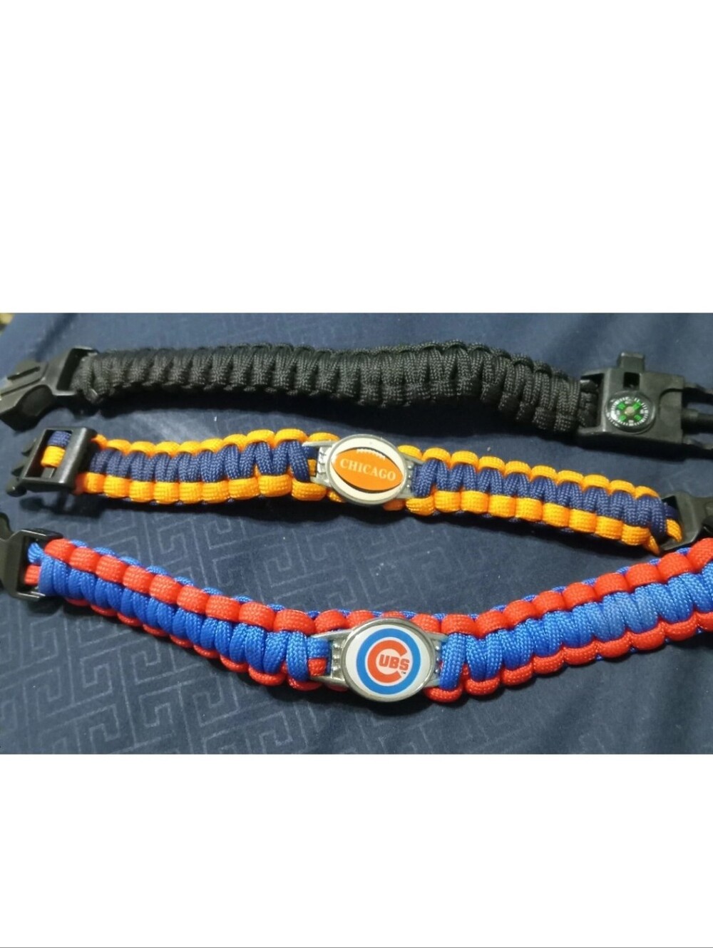 Chicago Cubs BEARS and BLACK OPS BUDGY BEACELETS